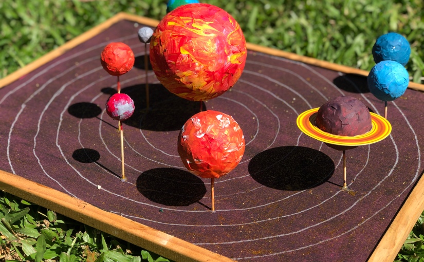 Solar system styrofoam balls homeschooling planet schooling